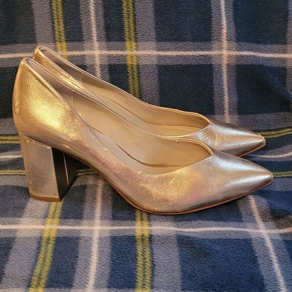 1. STATE size 8 womens silver metallic soft chunky heel - Picture 1 of 7
